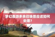 梦幻西游多余召唤兽应该如何处理？