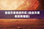 自由交易系统开启 (自由交易系统有哪些)
