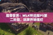 魔兽世界：WLK怀旧服P5第二阶段，玩家开始摆烂