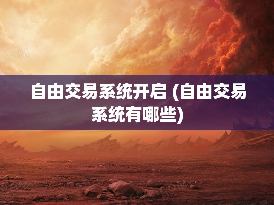 自由交易系统开启 (自由交易系统有哪些)