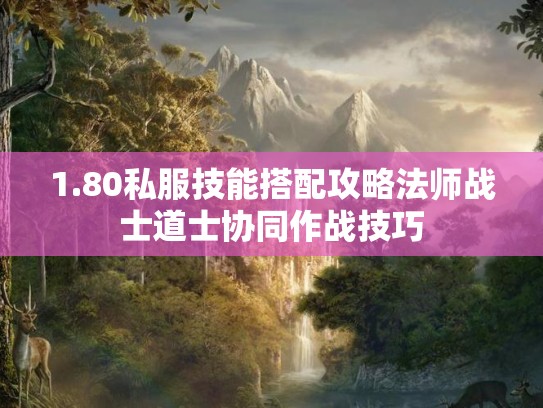 1.80私服技能搭配攻略法师战士道士协同作战技巧