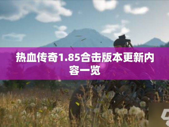热血传奇1.85合击版本更新内容一览