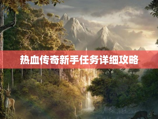 热血传奇新手任务详细攻略