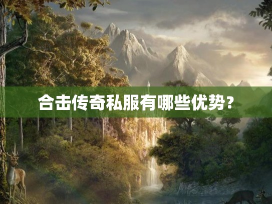 合击传奇私服有哪些优势？