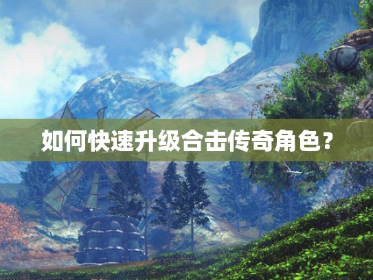 如何快速升级合击传奇角色？